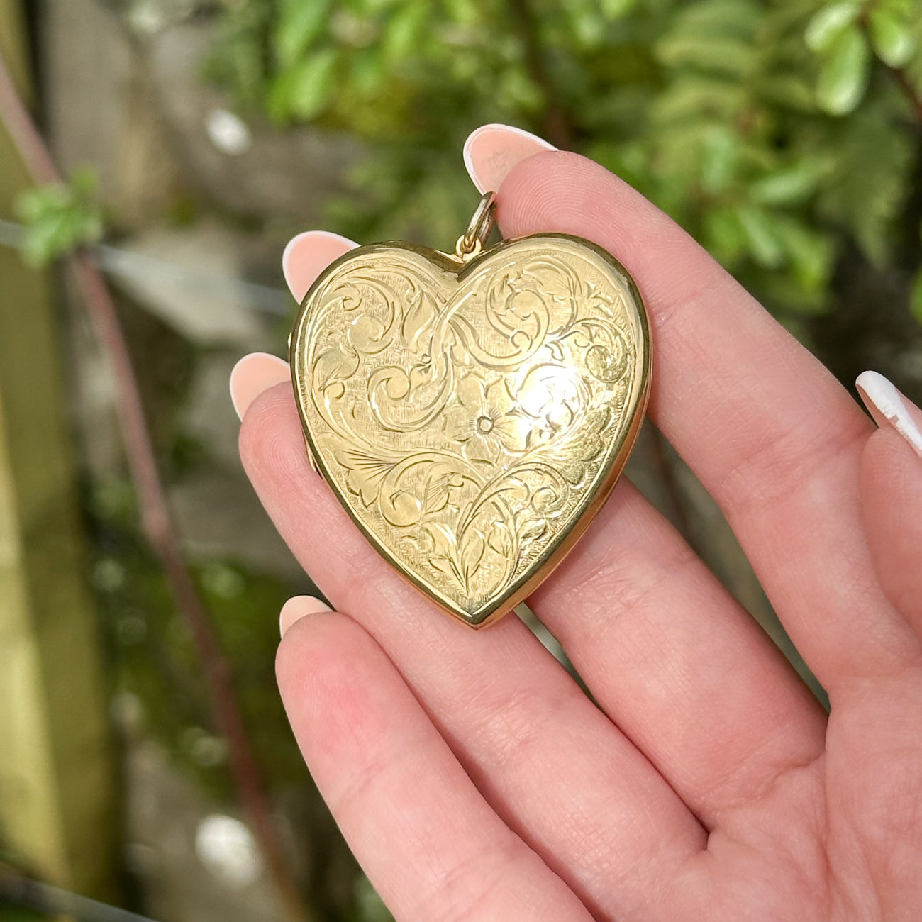 Heart Lockets Examples Vintage Floral Heart Locket 9ct Gold – Laurelle Antique Jewellery