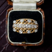 Art Deco French Diamond Boule Cocktail Ring 2ct Diamond