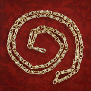 Vintage Guard Chain Sterling Silver 18ct Gold Gilt Dated 1975