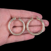 Vintage Hoop Earrings 9ct Gold