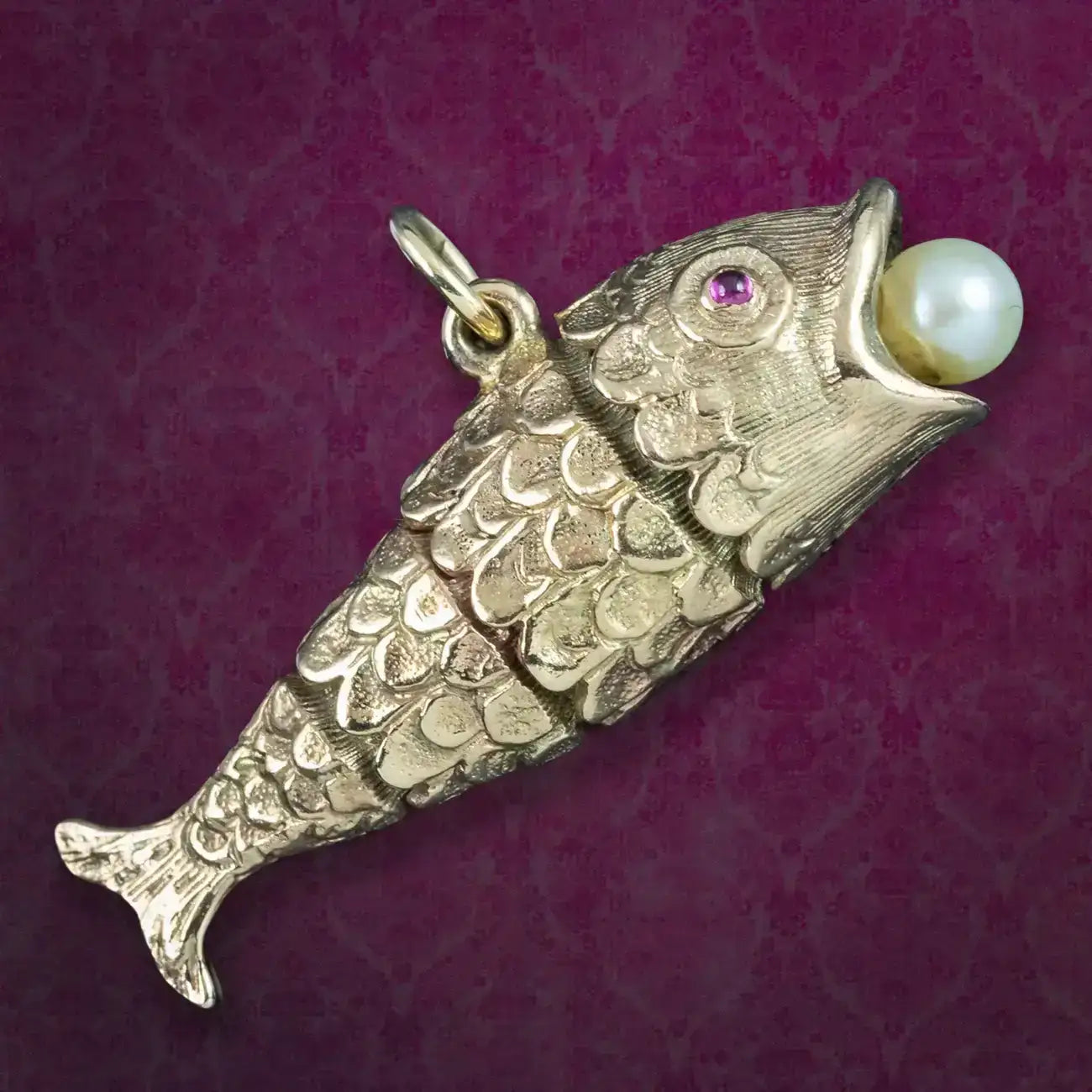 Vintage Pearl Fish Pendant Charm – Laurelle Antique Jewellery