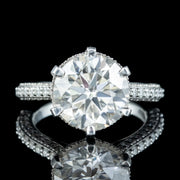 Vintage Moissanite Solitaire Ring 6ct Stone