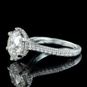 Vintage Moissanite Solitaire Ring 6ct Stone