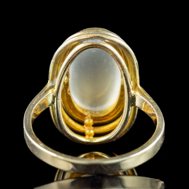 Vintage Moonstone Cocktail Ring 3ct Moonstone