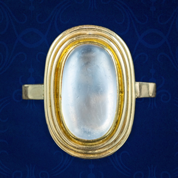 Vintage Moonstone Cocktail Ring 3ct Moonstone
