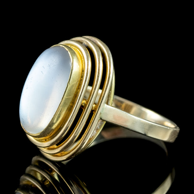 Vintage Moonstone Cocktail Ring 3ct Moonstone