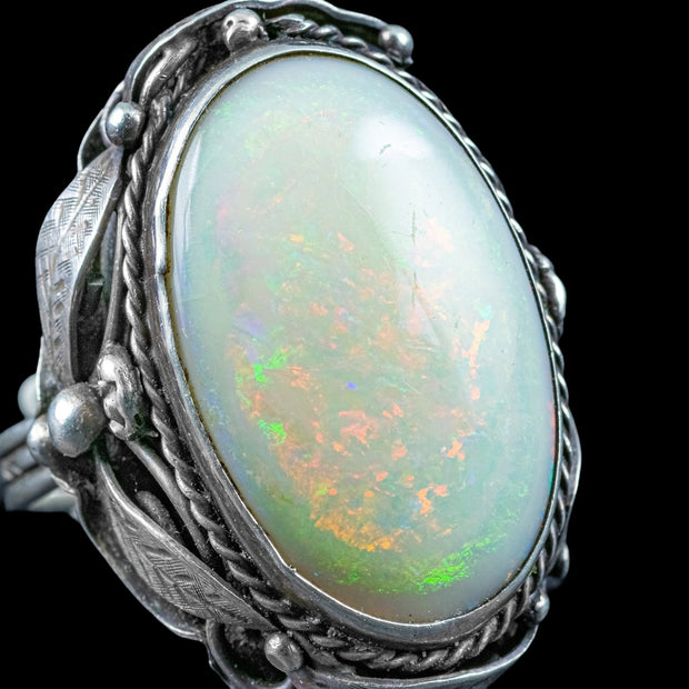 Vintage Opal Cocktail Ring 20ct Opal