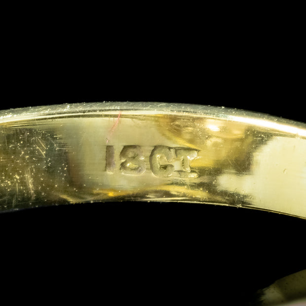 Vintage Orange Topaz Diamond Cluster Ring 2.6ct Topaz