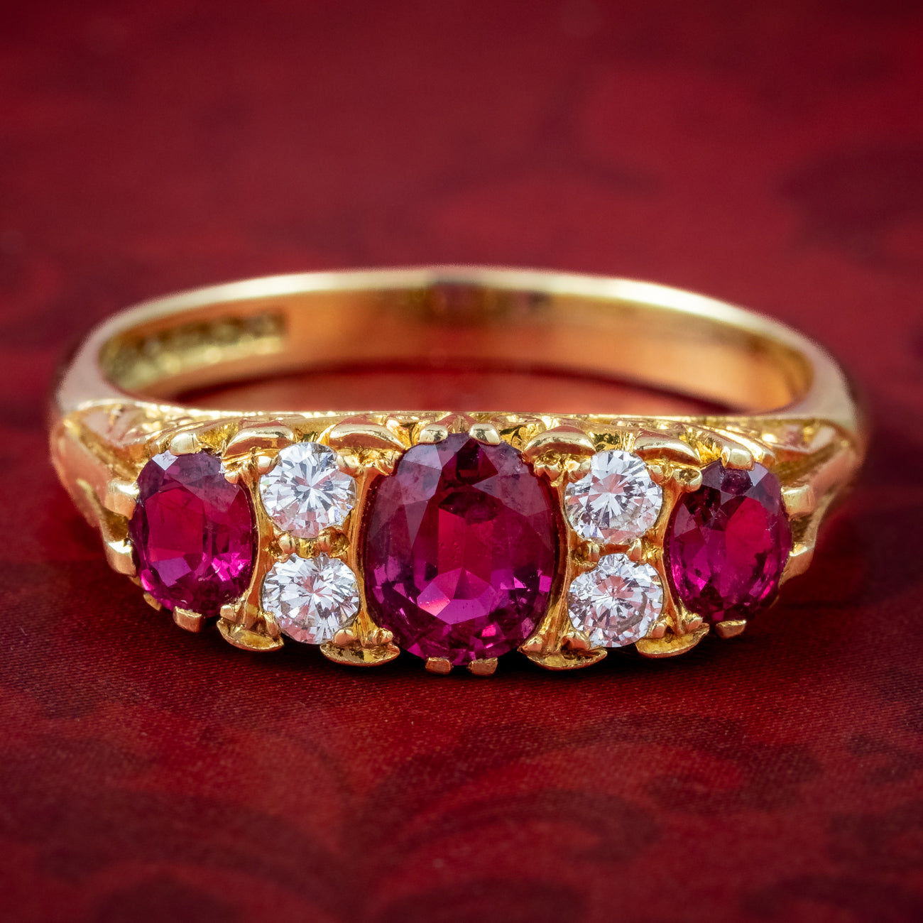 Vintage Ruby & Diamond Ring 1Ct | – Laurelle Antique Jewellery