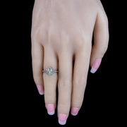 Vintage Yellow Fancy Diamond Cluster Ring 1.3ct Total With Cert