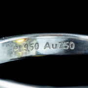 Edwardian Style Sapphire Diamond Cluster Ring 3.48ct Yellow Sapphire