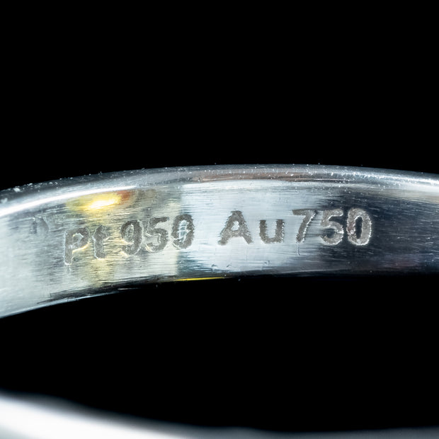 Edwardian Style Sapphire Diamond Cluster Ring 3.48ct Yellow Sapphire