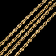 Antique Victorian French Guard Chain Gold On Silver