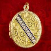 Antique Victorian Pearl 15ct Yellow Gold Locket Circa 1900