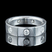 Vintage Diamond Eternity Ring Platinum Gents Wedding Band 1.44Ct Of Diamonds