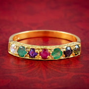 Victorian Style Gemstone Dearest Acrostic Ring