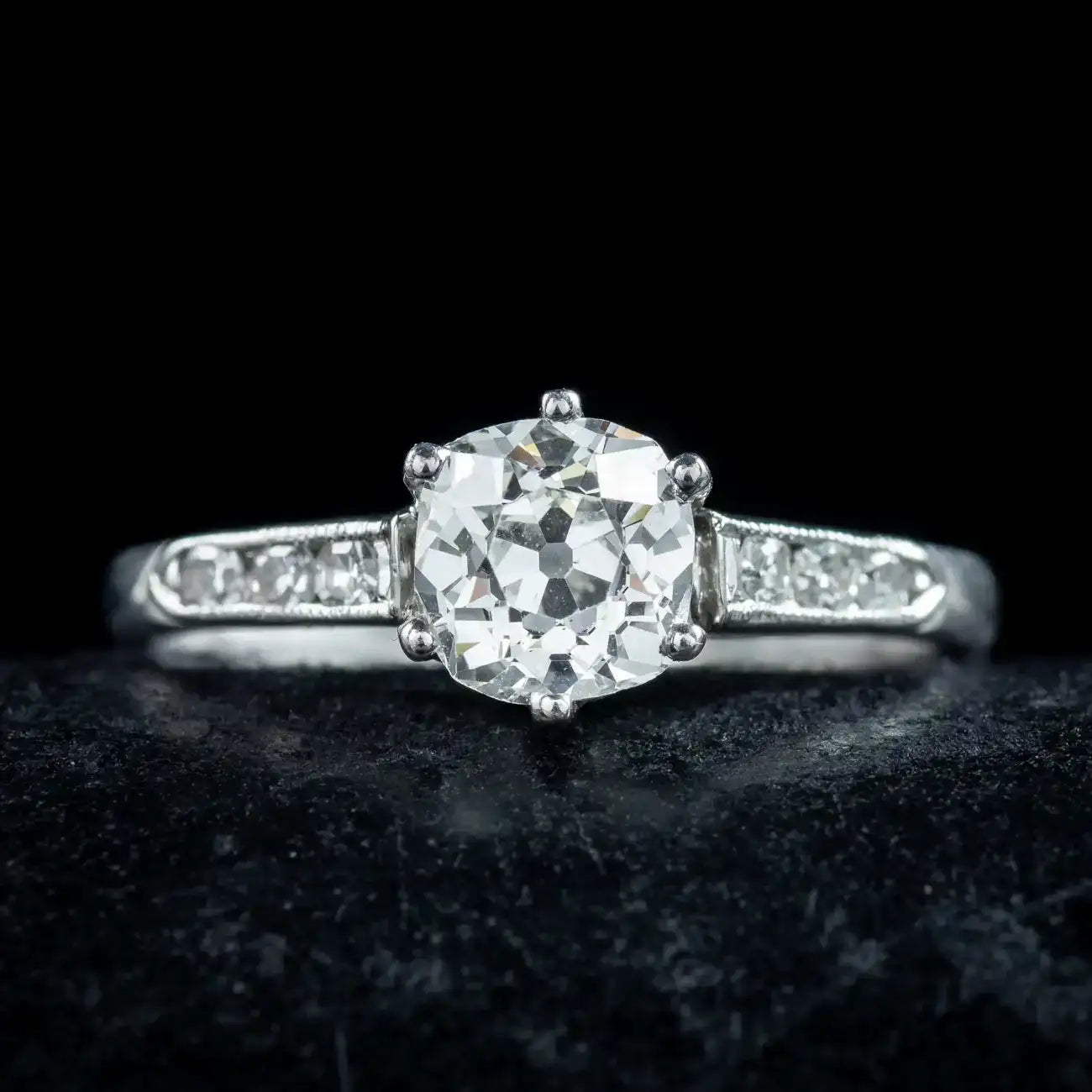 Vintage Diamond Solitaire Ring 1.25ct Diamond With Cert – Laurelle ...