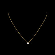 Victorian Style 0.70Ct Diamond Solitaire Pendant Necklace 18Ct Gold