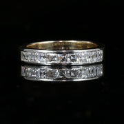 Diamond Half Eternity Ring Asscher Cut Diamonds French Platinum