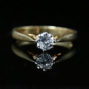 Diamond Solitaire Ring - 18Ct Gold Perfect Engagement Ring