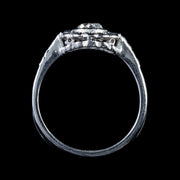1.45Ct Old Cut Diamond Cluster Ring 18Ct White Gold