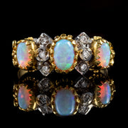 1.80Ct Opal Paste Ring 18Ct Gold Silver