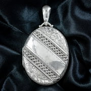 Antique Victorian Sterling Silver Locket Dated 1881
