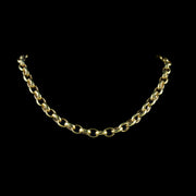Vintage Cable Chain Necklace Sterling Silver 18ct Gold Gilt