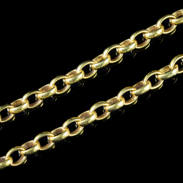 Vintage Cable Chain Necklace Sterling Silver 18ct Gold Gilt