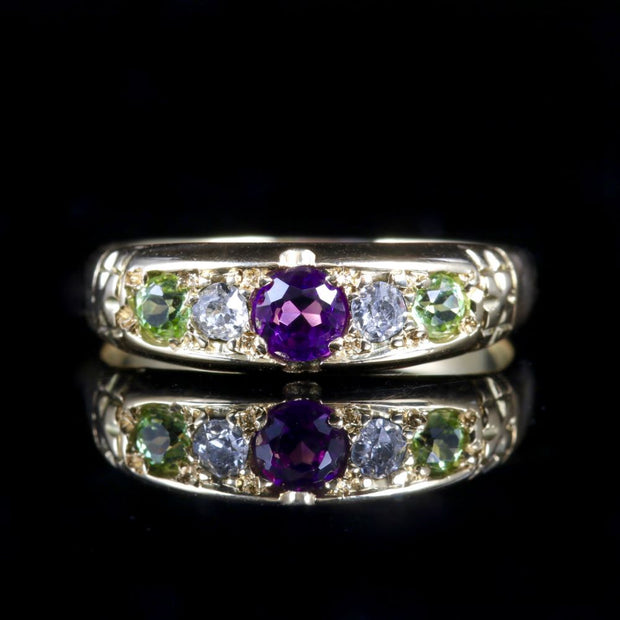 Antique Victorian Ring Suffragette 18Ct Gold Circa 1900.