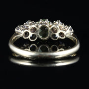 Antique Victorian Peridot And Diamond Ring 18Ct Gold Circa 1900
