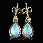 Opal Gold Dropper Earrings 9Ct Gold