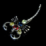 Antique Victorian Scorpion Brooch – Set With Garnets Citrine Sapphire & Peridot