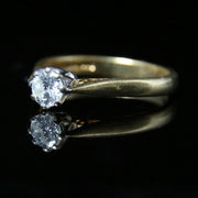 Diamond Solitaire Ring - 18Ct Gold Perfect Engagement Ring