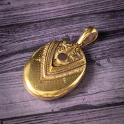 Antique Victorian Locket Solid 15Ct Gold Circa 1880