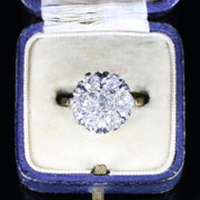 Antique Edwardian Diamond Cluster Ring 1.75Ct Of Diamonds Circa 1915