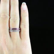 Ruby Diamond Sapphire Eternity Flip Ring Can Be Worn Four Ways