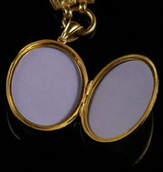 Antique Victorian Gold Locket And Collar Circa 1880