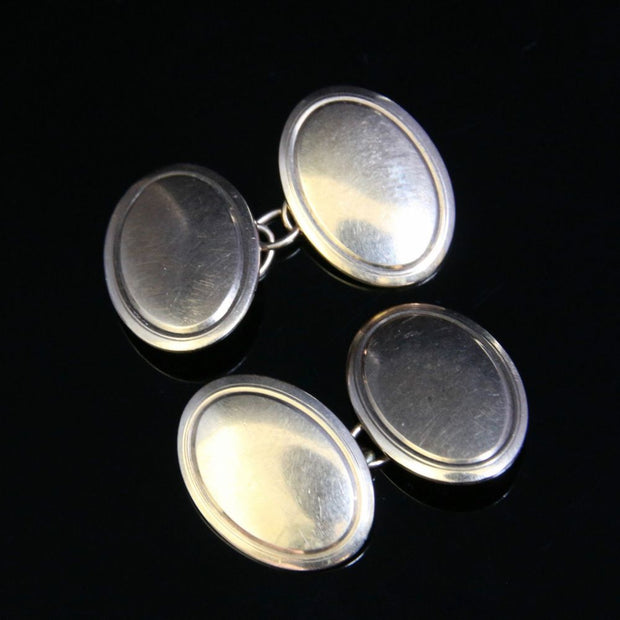 Antique Victorian Double Cufflinks - 9Ct Gold - Dated 1896