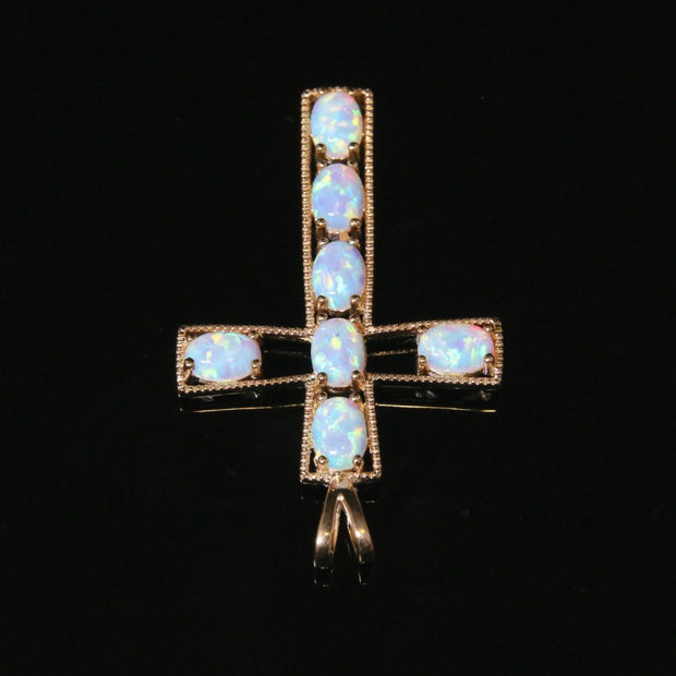 Opal Gold Cross Large Cross - Beautiful Opals