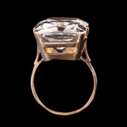 30Ct White Sapphire Cocktail Ring 9Ct Yellow Gold