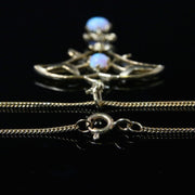Victorian Style Opal Gold Pendant And Chain