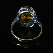 Large Yellow Sapphire & Paste Cluster Ring