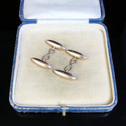 Antique Victorian Double Bullet Cufflinks - 9Ct Rose Gold