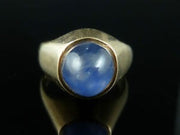 Edwardian 2.80Ct Cabochon Sapphire Solitaire Gold Gents Ring