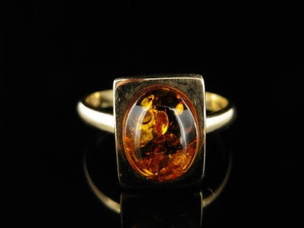 Fabulous 2Ct Amber Gold Ring