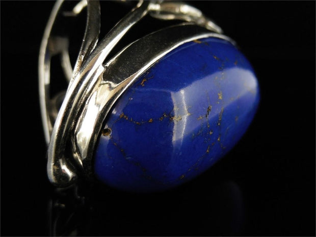 Wonderful Large Lapis Lazuli Silver Ring