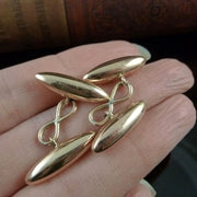 Antique Victorian Double Bullet Cufflinks - 9Ct Rose Gold