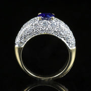 Diamond Sapphire Engagement Ring 5Ct Diamond 18Ct Gold