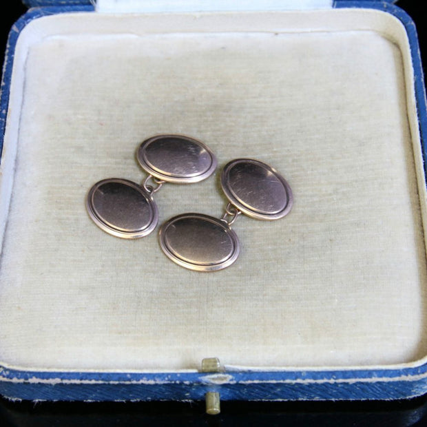 Antique Victorian Double Cufflinks - 9Ct Gold - Dated 1896